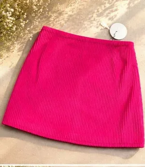 Peixoto Cria Cord Mini Skirt - Hot Pink thumbnail 1