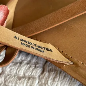 Soda Strappy Flat Sandals Size 10 Tan Brown Toe‎ Loop Slip On Boho Summer Shoes thumbnail 7