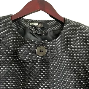 Alex Marie Women Classic Professional Blazer 8 Black White Textured Button Front thumbnail 3