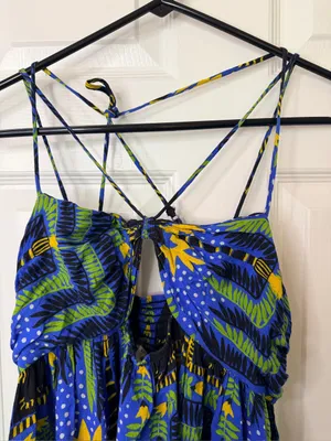 Anthropologie Joao Incerti Blue Strappy Bandeau Sun Dress thumbnail 4