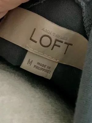 LOFT Light Blue Hoodie Cardigan thumbnail 2