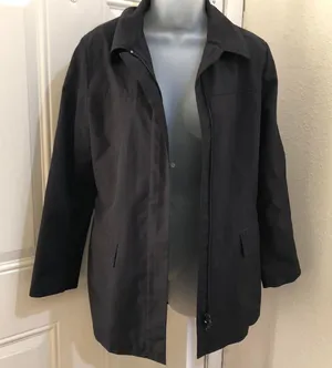 Express Jet Black streetwear zip up oversize long sleeve jacket with belt loops thumbnail 2