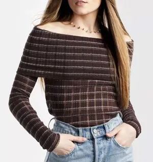 Free People Snowbunny Girlfriend Off the Shoulder Top​​​​​​​​​​​​ thumbnail 1