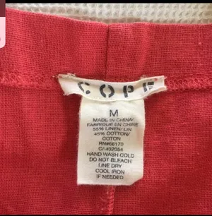 Orange Red Linen romper Size M thumbnail 3