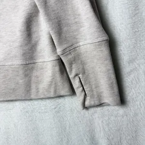 Athleta Heathered Beige Soft V-Neck Long Sleeve Sweatshirt Top Women's size L thumbnail 3
