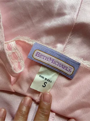 Berh Michaels Women’s Vintage Y2K Babydoll Lace Satin Top Sleeveless Pink S thumbnail 7