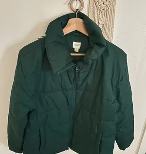 J.Crew Green Puffer Jacket thumbnail 1