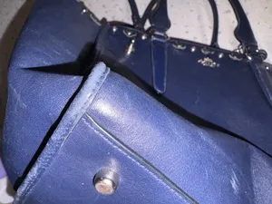 Coach crosby carryall in navy leather‎ thumbnail 5