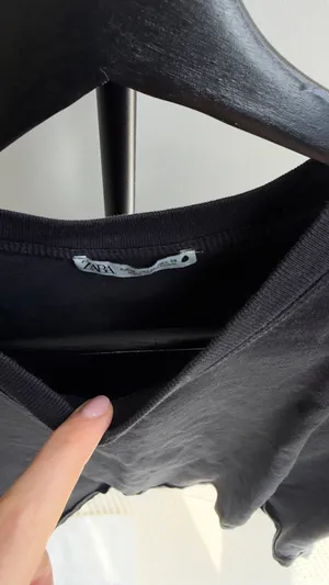ZARA Boxy oversized tee in black  thumbnail 2