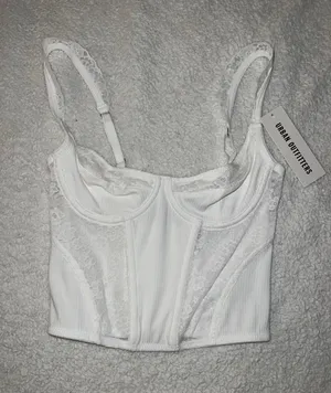 Urban Outfitters White Corset Top thumbnail 3