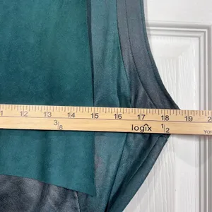 Shinestar Women Teal Ombre Open Front Long Vest Duster Tie Waist Size L thumbnail 6