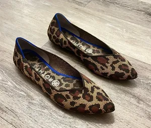 Rothy’s The Point Wildcat Leopard Flats thumbnail 1