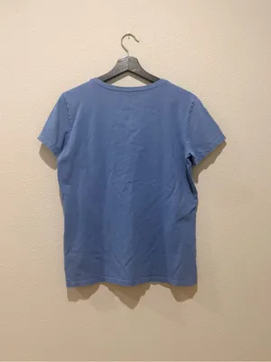 Life Is Good Blue Crusher V Neck Short Sleeve Cat Graphic Tee Size M thumbnail 2