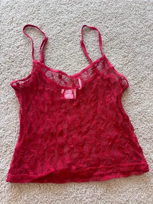 urban outfitters out from under red lace top thumbnail 1