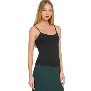 Zenana Double Layered Round Neck Spaghetti‎ Cami - Medium thumbnail 2