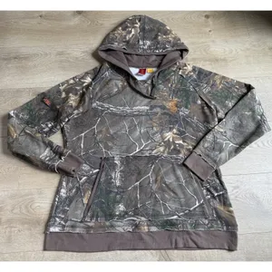 EUC Womens SHE outdoors camo hoodie hunting‎ hiking fleece size XL thumbnail 1