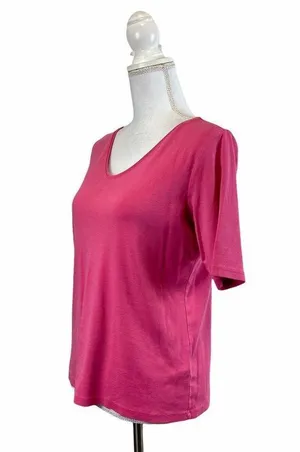 J. Jill Perfect 100% Pima Cotton Elbow Sleeve Top thumbnail 4