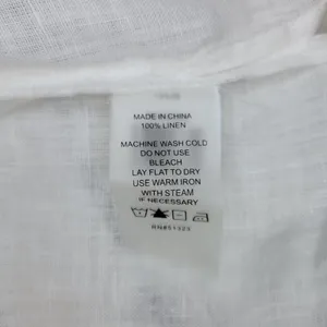 Vince Camuto White Linen Blend 3/4 Sleeve Button Down Top Womens‎ Size S thumbnail 8