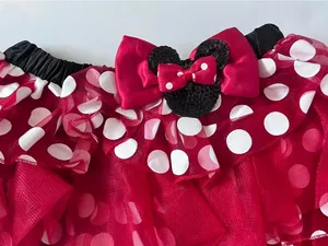 DISNEY Minnie Mouse Polka Dot Skirt Red White Women’s Size Small/Medium Costume thumbnail 3