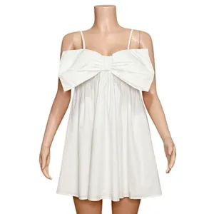 LOVERS + FRIENDS Somerset Bow Mini Dress, White, Small thumbnail 6