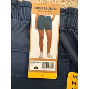 NWT Eddie Bauer Everyday Tencel Lyocell Utility Shorts Blue Women's Medium thumbnail 7
