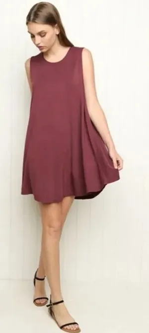 ✨ Brandy Melville Alena Swing Dress in Burgundy✨ thumbnail 1