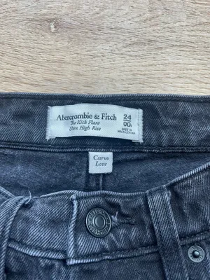 Abercrombie & Fitch Curve Love The Kick Flare Jeans Black 24 00R High Rise thumbnail 3