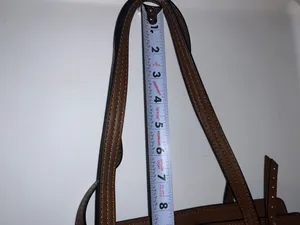 Nine West Cognac 3 compartment Tote with Charm Accent NWOT thumbnail 6