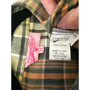 Warner Bros Speedy Gonzales, Flannel Button-Up blouse Size M crystal buttons thumbnail 6