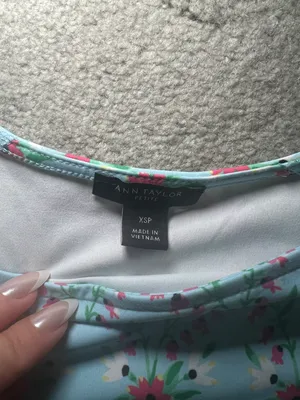 Floral Refined Stretch Envelope Neck Top Blouse Petite Size XS thumbnail 4