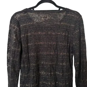 I AM ANDREA MOORE Lace Metallic Striped Top Sz‎ 14 (US 10) thumbnail 4