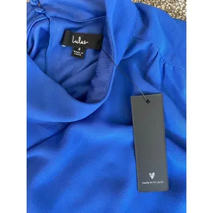 Lulu's NWT Blue Sleeveless Highneck Chiffon Dress - Small thumbnail 4