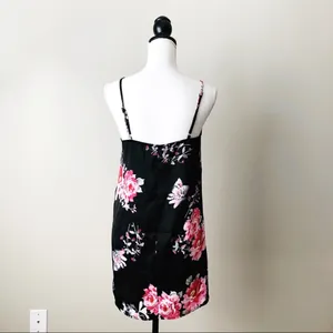 HONEY PUNCH | Black Floral Satin Slip Nighty Sz S thumbnail 5