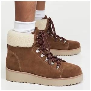 Sam Edelman Franc Lace-up Round-toe Hiker Ankle Boot TOFEE thumbnail 1
