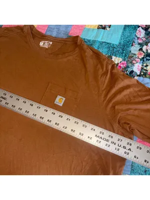 Carhartt Woman’s 2X 20-22W Loose Fit Long Sleeve Pocket T-Shirt Brown 106121BRN thumbnail 6
