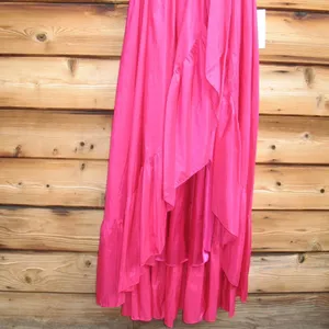 MAC DUGGAL 67835 Pink Taffeta High Low Ruffle Gown Dress thumbnail 9