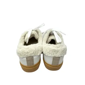 Marc Fisher‎ Ltd. Sidewalk Low Top Sneakers White Leather Sherpa Suede Size 6 thumbnail 7
