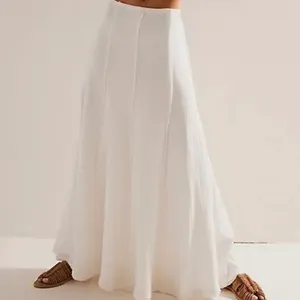 FREE PEOPLE Collection Maxi Skirt - White Boho Lightweight Cotton Size S/P thumbnail 1