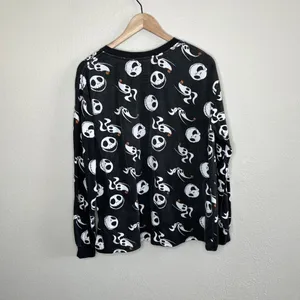 Disney The Nightmare Before Christmas Black Long Sleeve Top 2X Jack Skellington thumbnail 7
