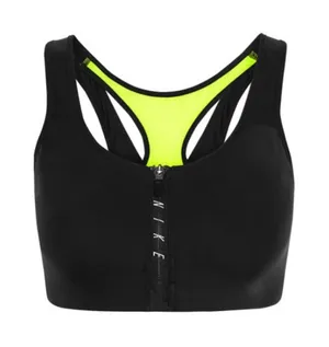 Nike Dri-FIT zipped front stretch sports bra thumbnail 1