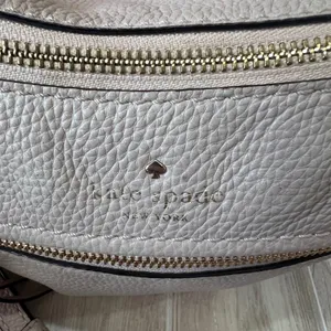 Kate Spade Crossbody Bag Leather Shoulder Bag Designer Purse Light Pink Cream thumbnail 4