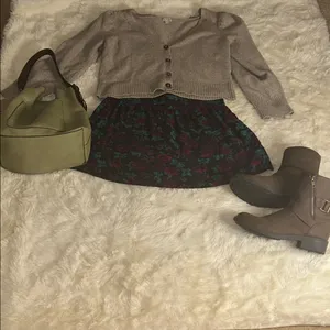Kimchi Blue Floral Black Skirt thumbnail 6