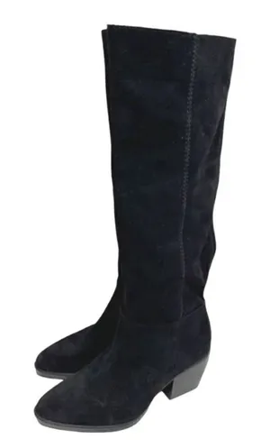 Naturalizer Fae Women Size‎ 5 Suede Black High Knee Heeled Boots thumbnail 1