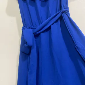 Monteau Blue Strapless‎ Jumpsuit for Weddings thumbnail 3