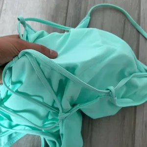 NWOT Cabana Del Sol Mint Green One Piece Starp Back Swimsuit / Size S thumbnail 9