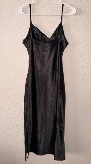 Silk black dress Size L thumbnail 2