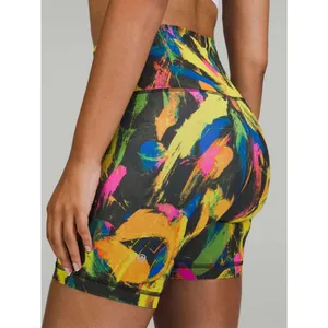 Lululemon Wunder Train High Rise Short Size 8 Undertone Black Multi Biker thumbnail 11