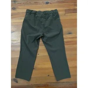 Lululemon On The Fly Crop 23" Dark Olive Green Luxtreme Drawstring Pants Size 8 thumbnail 5