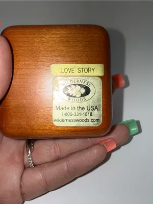 Wooden Jewelry Box Set - Brown Decorative Carousel and Love Motif thumbnail 5