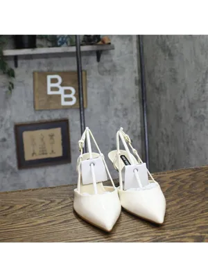 NWT Nine West Women’s Rhonda3 Kitten Heel Slingback Pumps Ivory Off White 6.5M thumbnail 9